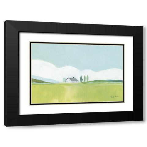 Fresh and Green Black Modern Wood Framed Art Print with Double Matting by Zaman, Farida