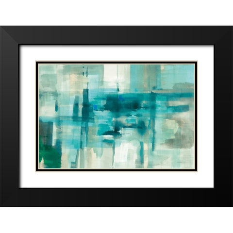 Liquid Structure Black Modern Wood Framed Art Print with Double Matting by Nai, Danhui