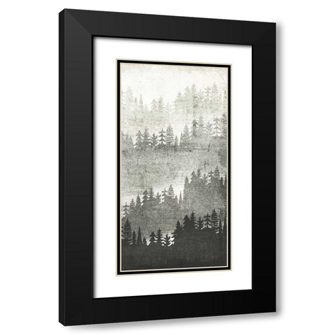 Mountainscape Silver Panel III Black Modern Wood Framed Art Print with Double Matting by Mullan, Michael