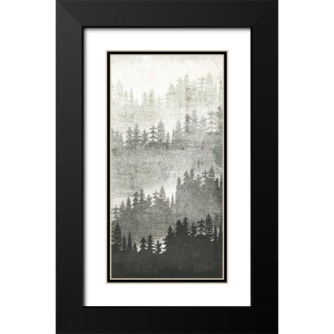 Mountainscape Silver Panel III Black Modern Wood Framed Art Print with Double Matting by Mullan, Michael