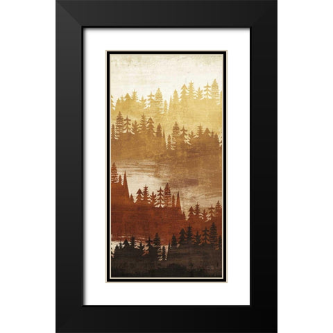 Mountainscape Spice Panel II Black Modern Wood Framed Art Print with Double Matting by Mullan, Michael