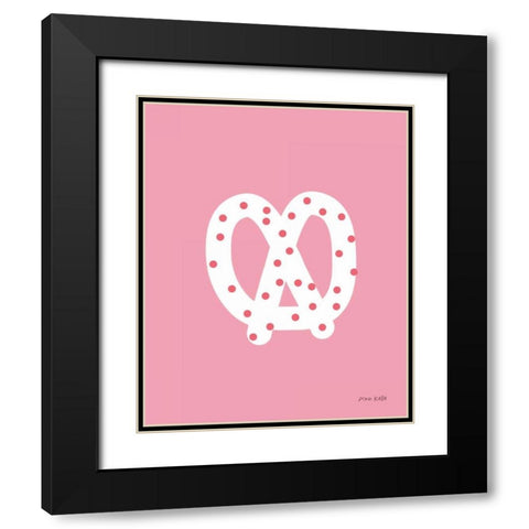 Pretzel Black Modern Wood Framed Art Print with Double Matting by Kelle, Ann