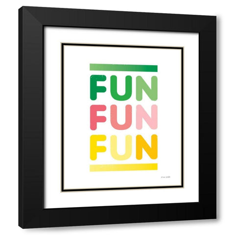 Fun Black Modern Wood Framed Art Print with Double Matting by Kelle, Ann