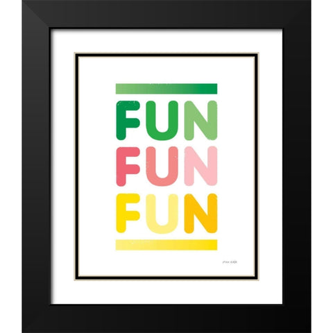Fun Black Modern Wood Framed Art Print with Double Matting by Kelle, Ann