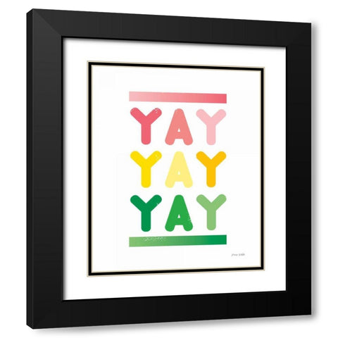 Yay Black Modern Wood Framed Art Print with Double Matting by Kelle, Ann