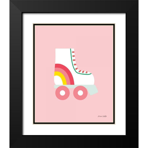 Rollerskate Black Modern Wood Framed Art Print with Double Matting by Kelle, Ann