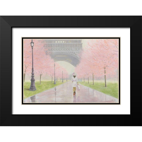 Printemps a Paris I Black Modern Wood Framed Art Print with Double Matting by Fabiano, Marco