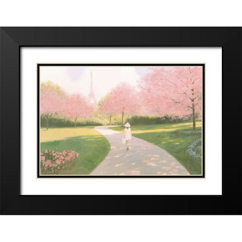 Printemps a Paris II Black Modern Wood Framed Art Print with Double Matting by Fabiano, Marco