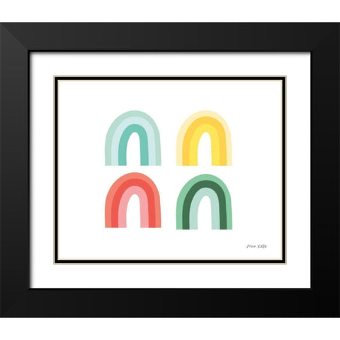 Rainbow Colors II Black Modern Wood Framed Art Print with Double Matting by Kelle, Ann