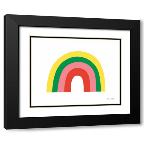Rainbow II Black Modern Wood Framed Art Print with Double Matting by Kelle, Ann