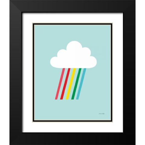 Rainbow Rays II Black Modern Wood Framed Art Print with Double Matting by Kelle, Ann