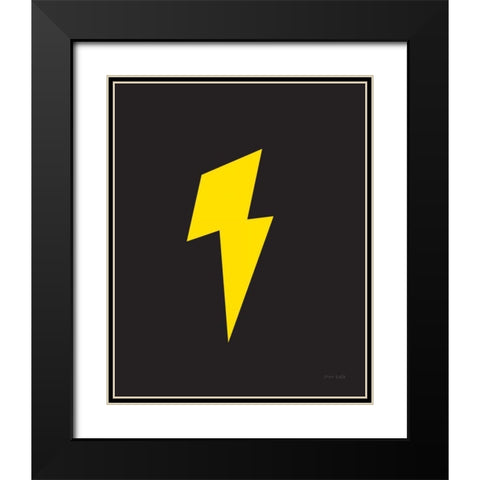 Lightning Black Modern Wood Framed Art Print with Double Matting by Kelle, Ann