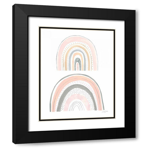 Boho Rainbow IV Black Modern Wood Framed Art Print with Double Matting by Prahl, Courtney