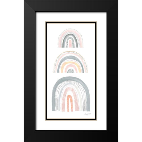 Boho Rainbow V Black Modern Wood Framed Art Print with Double Matting by Prahl, Courtney