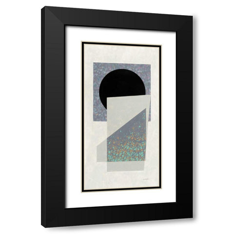 Full Moon I v2 Panel Black Modern Wood Framed Art Print with Double Matting by Schick, Mike