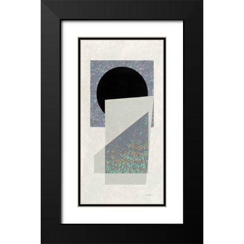 Full Moon I v2 Panel Black Modern Wood Framed Art Print with Double Matting by Schick, Mike