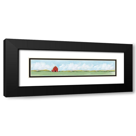 Country Feel Landscape Black Modern Wood Framed Art Print with Double Matting by Zaman, Farida