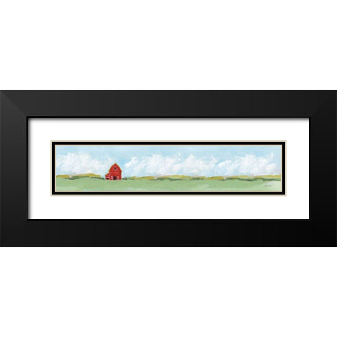 Country Feel Landscape Black Modern Wood Framed Art Print with Double Matting by Zaman, Farida