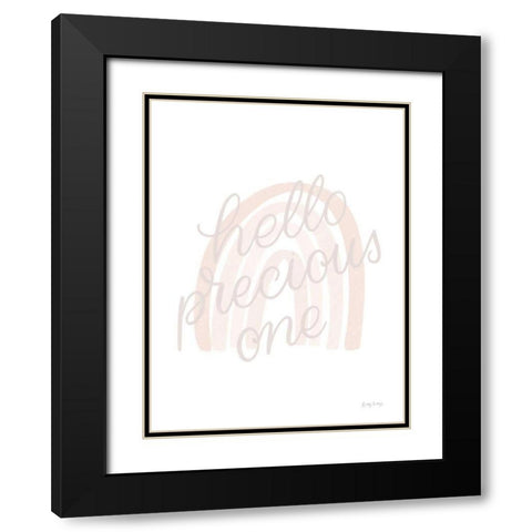 Boho Nursery III Blush Crop Black Modern Wood Framed Art Print with Double Matting by Thorns, Becky