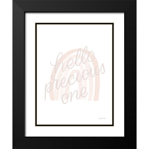 Boho Nursery III Blush Crop Black Modern Wood Framed Art Print with Double Matting by Thorns, Becky