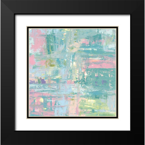 Islands Abstract II Pastel Black Modern Wood Framed Art Print with Double Matting by Rhue, Piper
