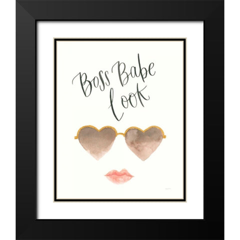 Boss Babe II Black Modern Wood Framed Art Print with Double Matting by Jackson, Jenaya