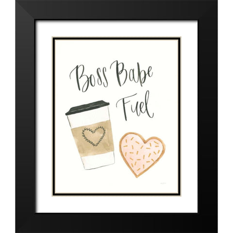 Boss Babe IV Black Modern Wood Framed Art Print with Double Matting by Jackson, Jenaya