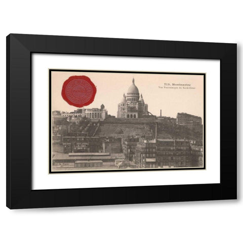 Montmartre Black Modern Wood Framed Art Print with Double Matting by Wild Apple Portfolio