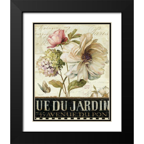 Marche de Fleurs II Black Modern Wood Framed Art Print with Double Matting by Audit, Lisa
