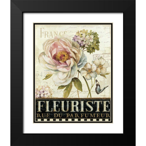 Marche de Fleurs III Black Modern Wood Framed Art Print with Double Matting by Audit, Lisa