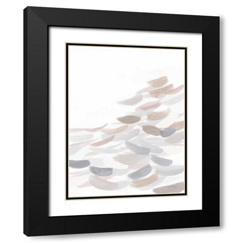 Drift Neutral Black Modern Wood Framed Art Print with Double Matting by Maye, Jo