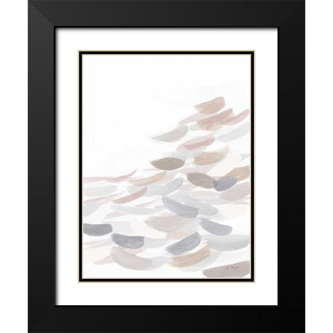 Drift Neutral Black Modern Wood Framed Art Print with Double Matting by Maye, Jo
