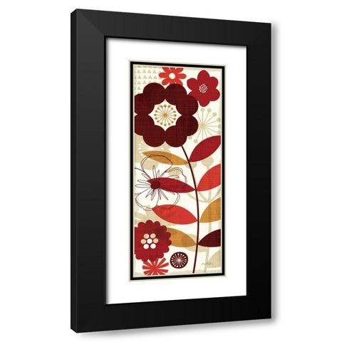 Floral Pop Panel I Black Modern Wood Framed Art Print with Double Matting by Mullan, Michael