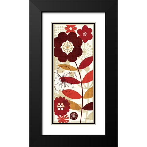 Floral Pop Panel I Black Modern Wood Framed Art Print with Double Matting by Mullan, Michael
