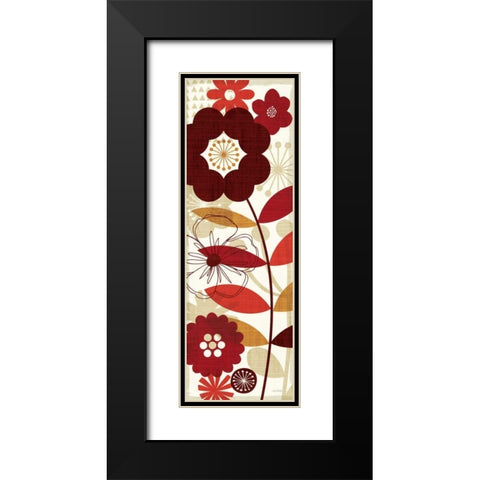 Floral Pop Panel I Black Modern Wood Framed Art Print with Double Matting by Mullan, Michael