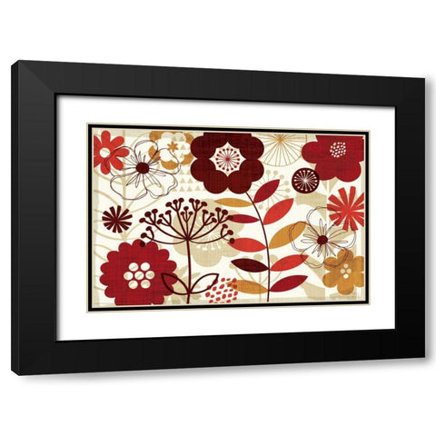 Floral Pop I Black Modern Wood Framed Art Print with Double Matting by Mullan, Michael