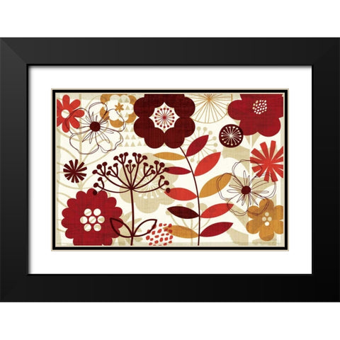 Floral Pop I Black Modern Wood Framed Art Print with Double Matting by Mullan, Michael