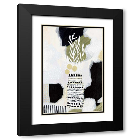 Tribal Still Life BWG Black Modern Wood Framed Art Print with Double Matting by Mack, Lynn