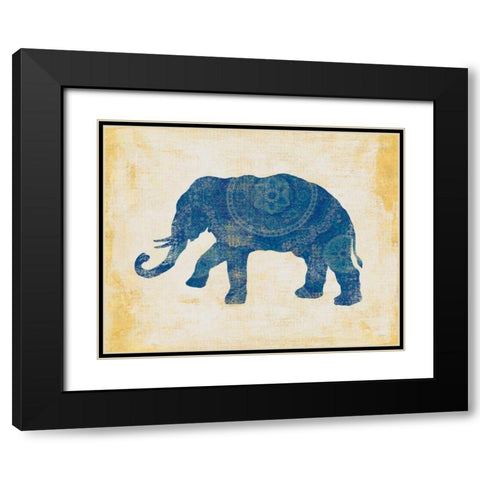 Raja Elephant II Black Modern Wood Framed Art Print with Double Matting by Schlabach, Sue