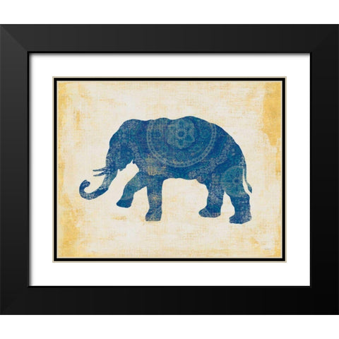 Raja Elephant II Black Modern Wood Framed Art Print with Double Matting by Schlabach, Sue