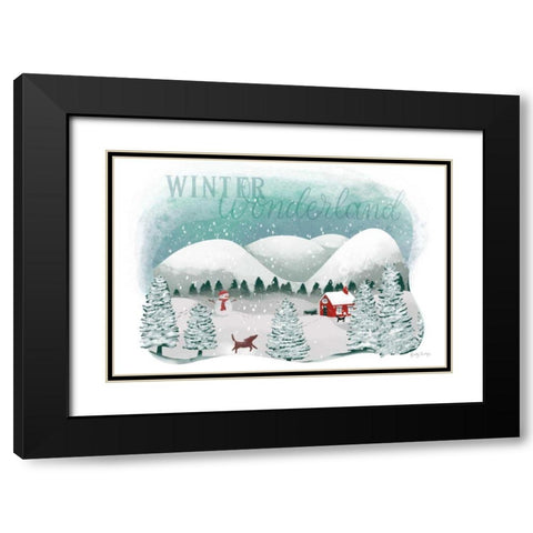 Winter Wonderland I Black Modern Wood Framed Art Print with Double Matting by Thorns, Becky