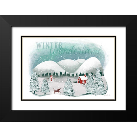 Winter Wonderland I Black Modern Wood Framed Art Print with Double Matting by Thorns, Becky
