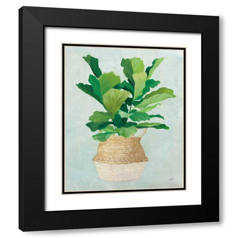 Woven Palm II Black Modern Wood Framed Art Print with Double Matting by Purinton, Julia