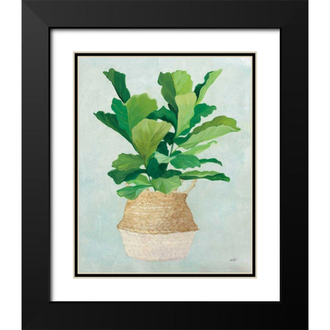 Woven Palm II Black Modern Wood Framed Art Print with Double Matting by Purinton, Julia