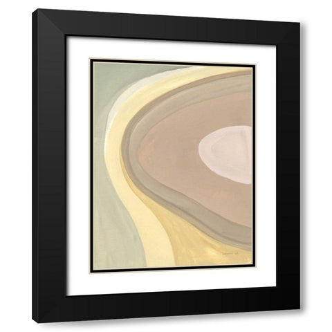 In the Groove II Black Modern Wood Framed Art Print with Double Matting by Nai, Danhui