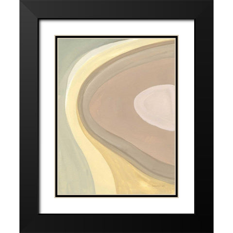 In the Groove II Black Modern Wood Framed Art Print with Double Matting by Nai, Danhui