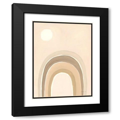 Pastel Arch I Black Modern Wood Framed Art Print with Double Matting by Nai, Danhui