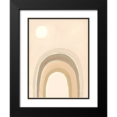 Pastel Arch I Black Modern Wood Framed Art Print with Double Matting by Nai, Danhui