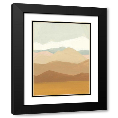 Mirage II Black Modern Wood Framed Art Print with Double Matting by Nai, Danhui