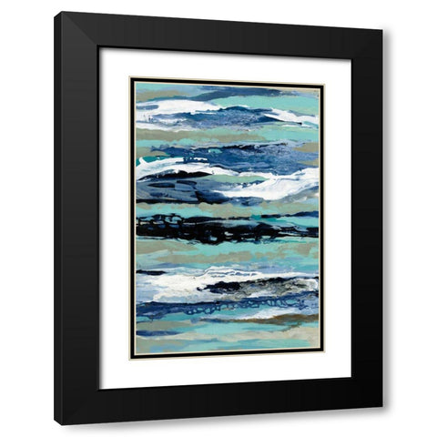 Coastal Sea Foam I Black Modern Wood Framed Art Print with Double Matting by Vassileva, Silvia